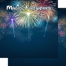Load image into Gallery viewer, Scrapbook Customs 12x12 Scrapbook Paper Magical Fireworks Paper (38191)
