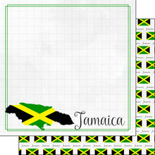 Load image into Gallery viewer, Scrapbook Customs 12x12 Scrapbook Paper Jamaica Adventure Border Paper (38902)
