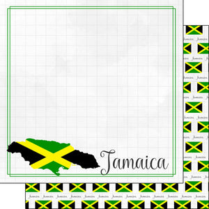 Scrapbook Customs 12x12 Scrapbook Paper Jamaica Adventure Border Paper (38902)