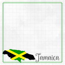 Load image into Gallery viewer, Scrapbook Customs 12x12 Scrapbook Paper Jamaica Adventure Border Paper (38902)
