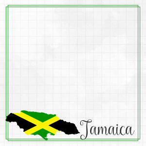 Scrapbook Customs 12x12 Scrapbook Paper Jamaica Adventure Border Paper (38902)