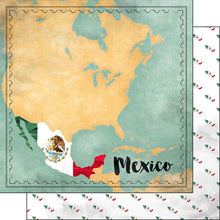 Load image into Gallery viewer, Scrapbook Customs 12x12 Scrapbook Paper Mexico Map Sights Paper (39286)
