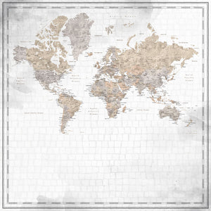 Scrapbook Customs 12x12 Scrapbook Paper World Map Watercolor Paper (39346)