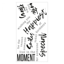 Load image into Gallery viewer, Sizzix Clear Stamp Set Sunnyside Sentiments #2 (665404)

