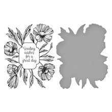 Load image into Gallery viewer, Spellbinders BetterPress Society March 2024 Plate Anemone Frame (BP-168)
