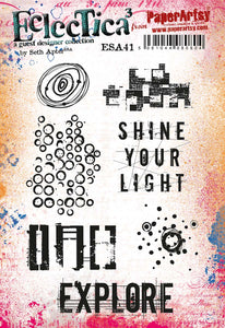 PaperArtsy Eclectica3 Rubber Stamp Set Explore designed by Seth Apter (ESA41)