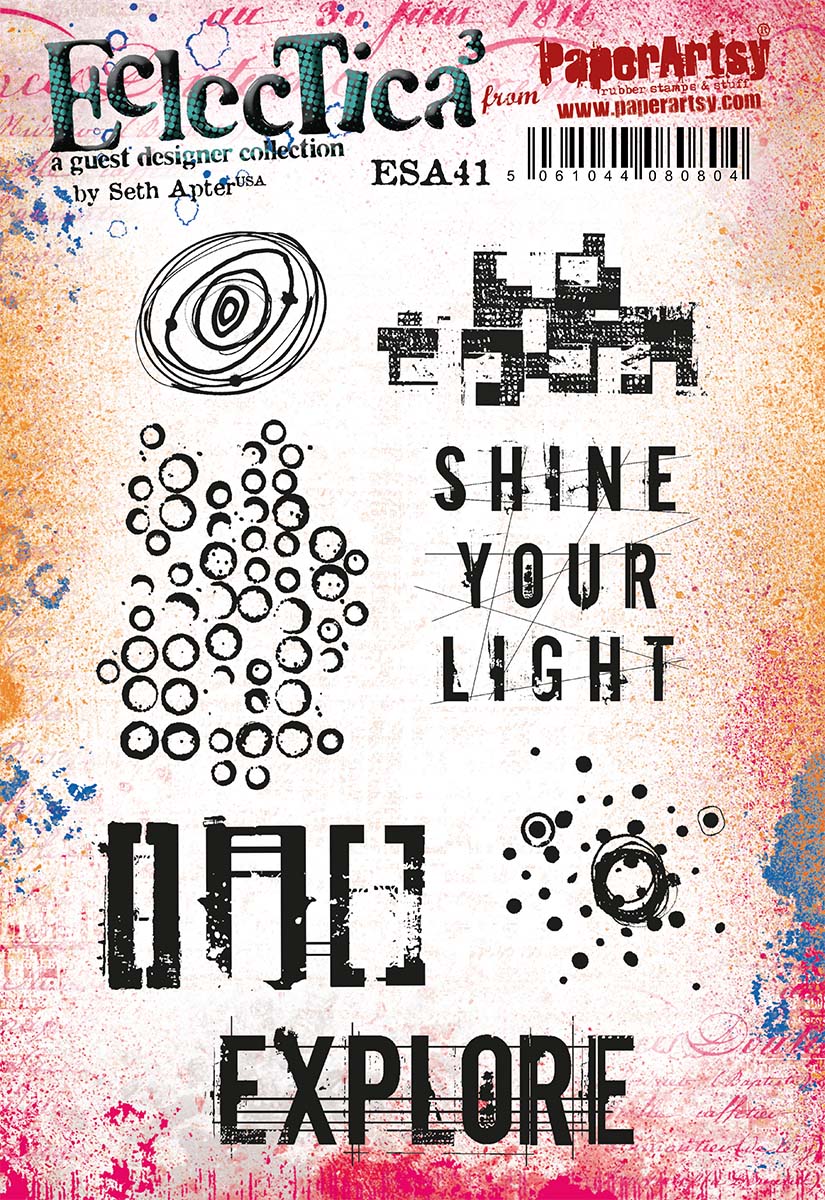 PaperArtsy Eclectica3 Rubber Stamp Set Explore designed by Seth Apter (ESA41)