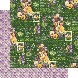 Graphic 45 12" x 12" Scrapbook Paper Children's Hour Collection March Montage (4501227)