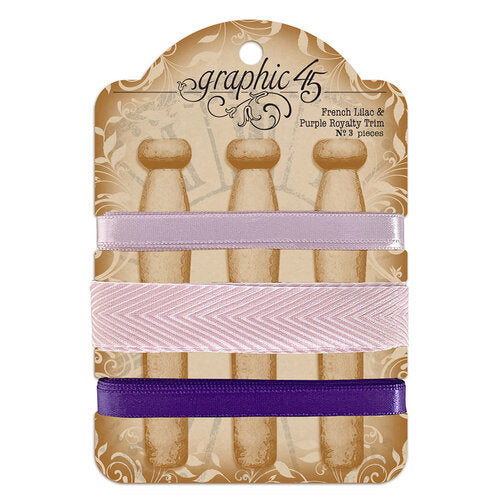 Graphic 45 Staples Trim French Lilac & Purple Royalty Trim (4502294)