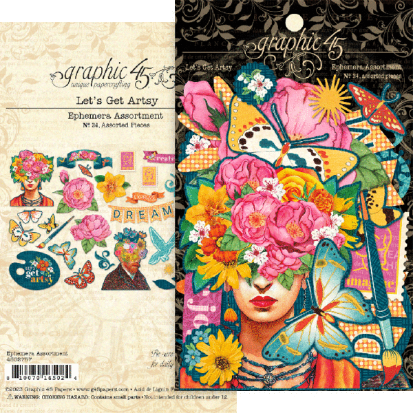 Graphic 45 Let's Get Artsy Collection Ephemera Pack (4502757)