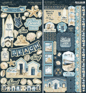 Graphic 45 The Beach is Calling Collection Sticker Sheet (4502803)