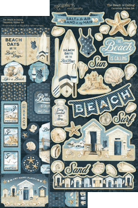 Graphic 45 The Beach is Calling Collection Sticker Sheet (4502803)