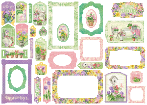 Graphic 45 Grow With Love Collection Chipboard Frames & Tags (4502820)