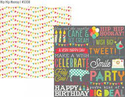 Simple Stories Let's Party Collection 12x12 Scrapbook Paper Hip Hip Hooray! (5308)