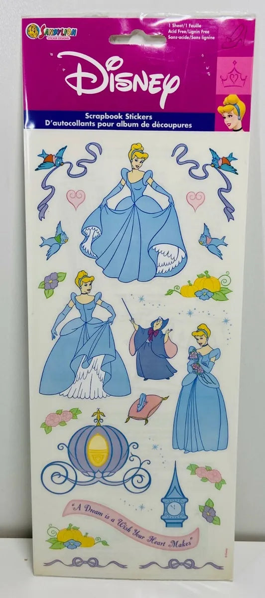 Sandylion Sticker Designs Cinderella Sticker Sheet