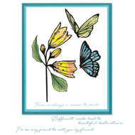 Sizzix Stencil & Stamp Set Cosmopolitan Farfallina (666643)