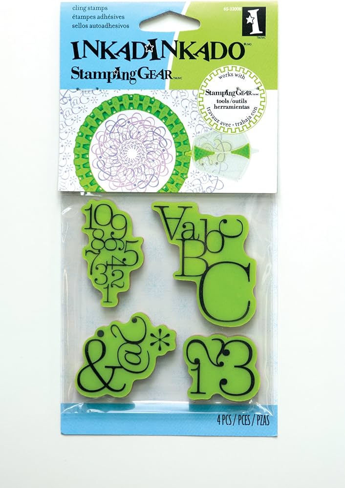inkadinkado stamping gear Inkadinkado Stamping Gear Cling Stamps Typographic (65-32008) – Everything Mixed Media