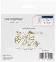 Load image into Gallery viewer, Pinkfresh Studio Best Wishes Die &amp; Hot Foil Plate Set
