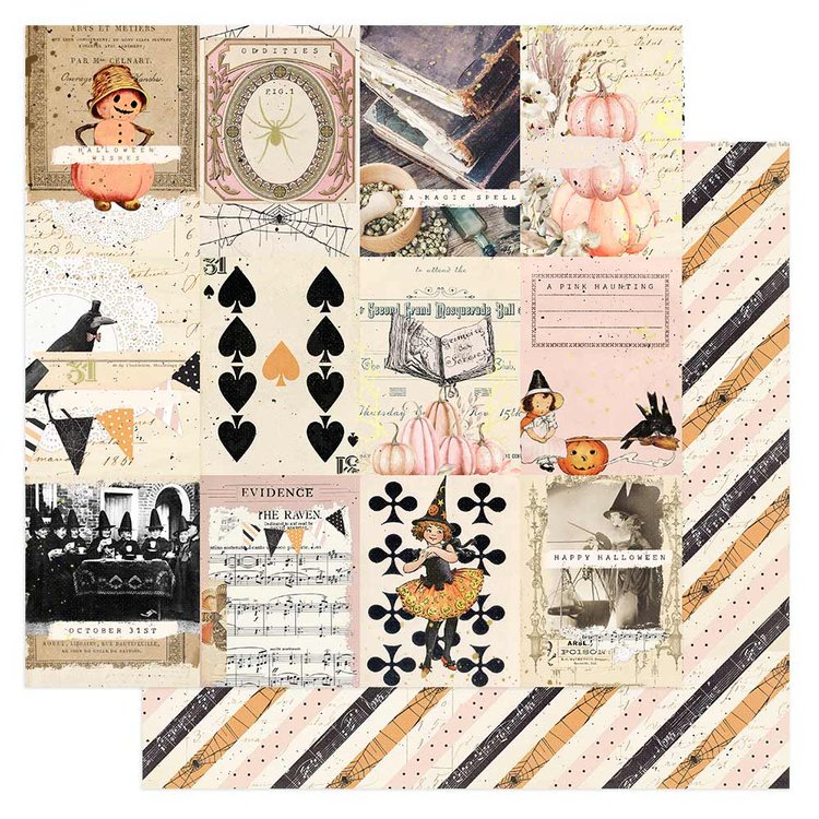 Prima Twilight Collection 12x12 Scrapbook Paper Pumpkin Night (981273)