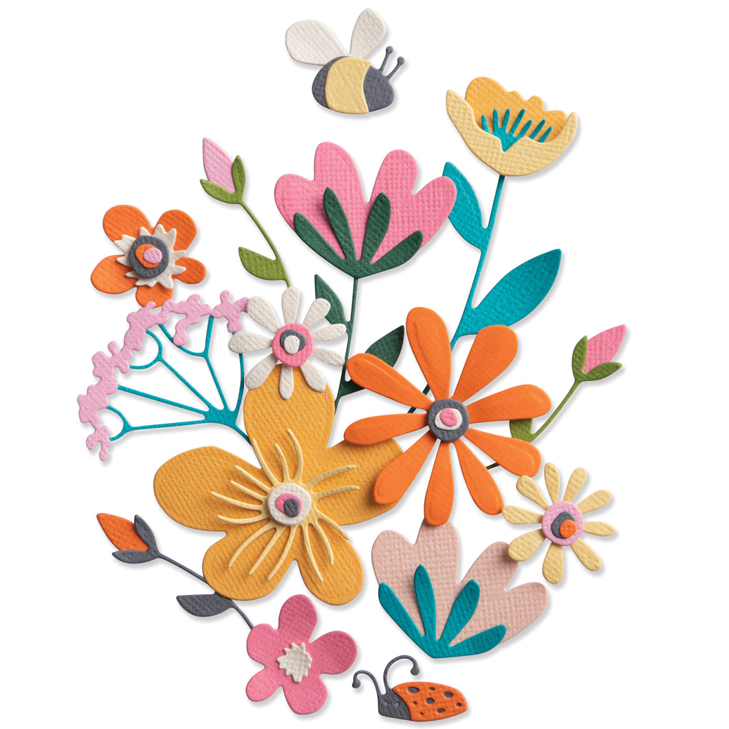 Sizzix Thinlits Die Set Fabulous Bold Florals (666255)