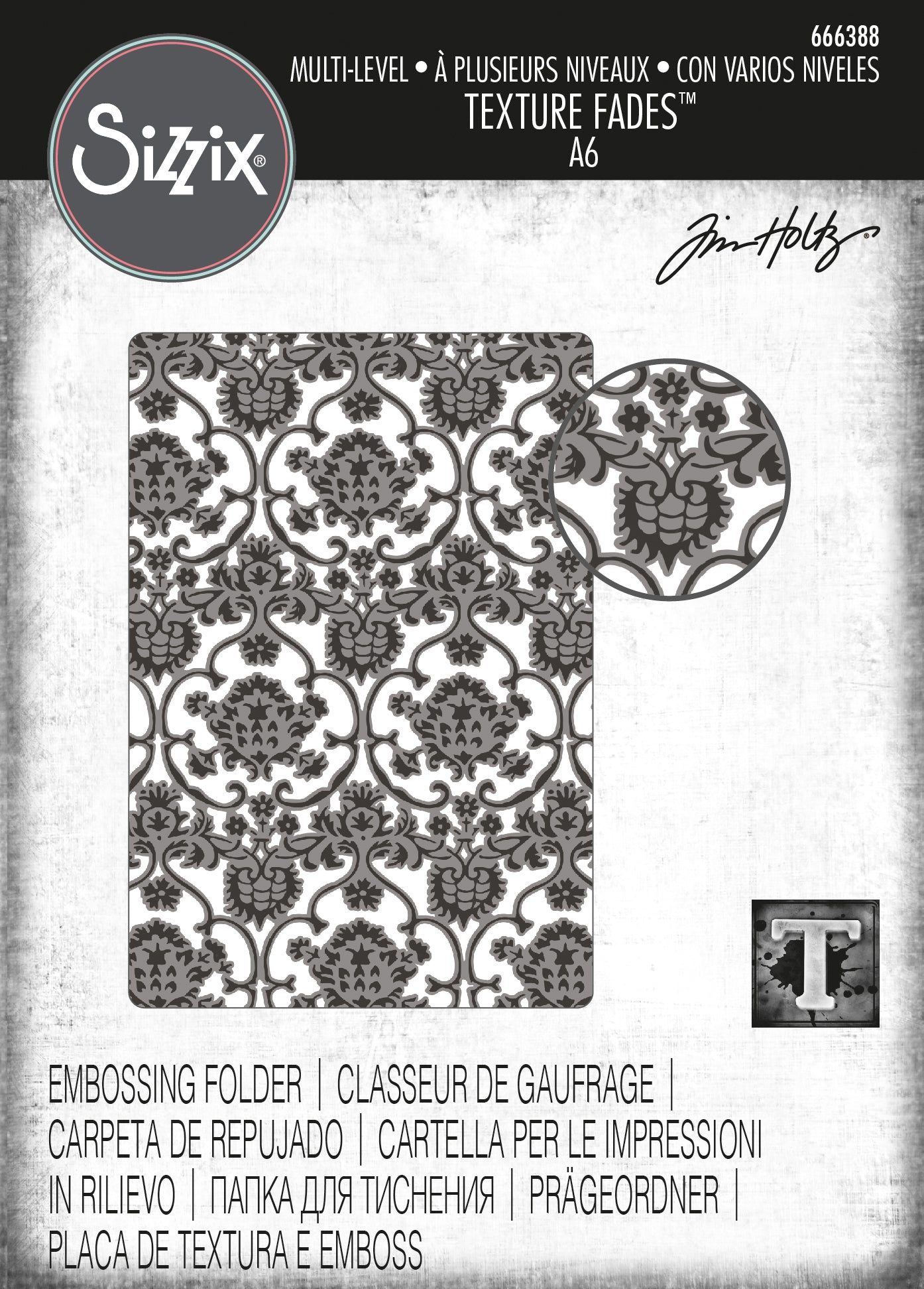 Sizzix 3-D Texture Fades Embossing Folder - Intertwine by Tim Holtz