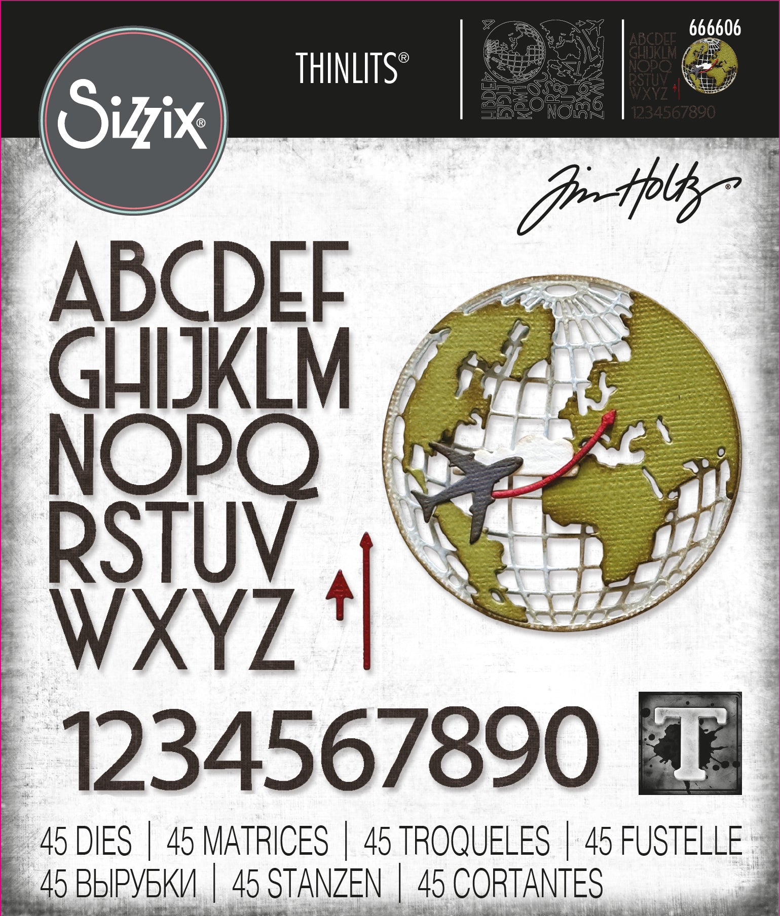 ジグソーパズル　デヴィッド・ウッツ　FLIGHTS OF FANCY 未開封 Sizzix Thinlits Vault World Travel Die by Tim Holtz (666606