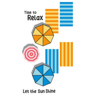 Sizzix Clear Stamps Set 16PK - Beach Blankets & Brellas by Catherine Pooler (666655)