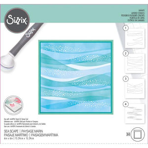 Sizzix Layered Stencil Sea Scape (666665)