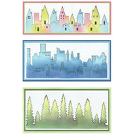 Sizzix A5 Clear Stamps Set Cosmopolitan The View By Stacey Park