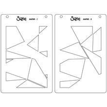 Load image into Gallery viewer, Sizzix A6 Stencil 2PK - Cosmopolitan, Down the Line #2 by Stacey Park (666748)
