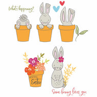 Sizzix Clear Stamps Set 15PK - Bunny Bits & Blooms by Catherine Pooler (666794)