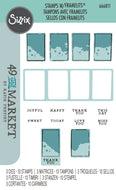 Sizzix by 49 and Market  Stamps Set 10PK w/3PK Framelits - Painted Palettes (666811)