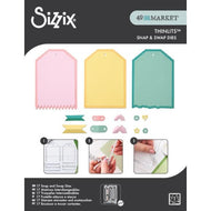 Sizzix Thinlits Set 17/Pkg, Snap and Swap by 49 and Market Large Tags (666826)