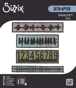 Sizzix Thinlits Die Set 7PK Borderlines by Seth Apter (666906)