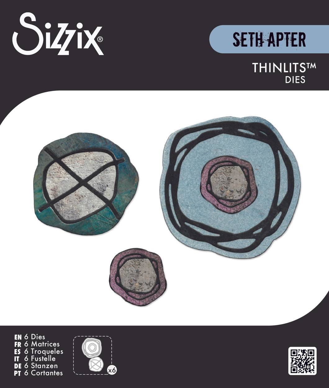 Sizzix Thinlits Die Set 6PK Twisters by Seth Apter (666909)