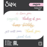 Sizzix Thinlits Common Greetings Dies by Letters by Shells