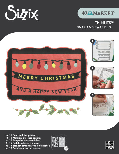 Sizzix - 49 and Market Collection -Snap and Swap Merry Christmas (667016)
