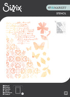 Sizzix - 49 and Market Collection - Petal Play A4 Stencil