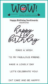 WOW Clear Stamp Set Happy Birthday Sentiments (STAMPSET68)