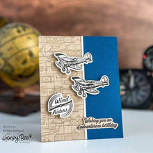 Load image into Gallery viewer, Aviator - 5x6 Rubber Cling Background Stamp
