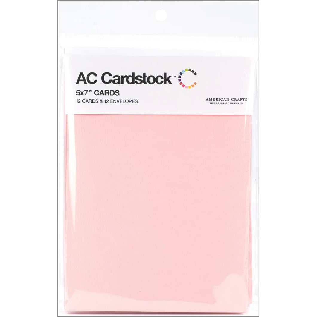 AC Cardstock A7 Cards & Envelopes Blush (71340)