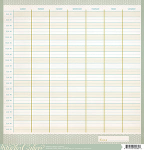 Studio Calico Yearbook Collection 12x12 Scrapbook Paper Tardy (330080)