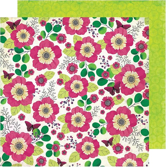 American Crafts Vicki Boutin Kaleidscope Flower Shop 12x12 paper (351091)