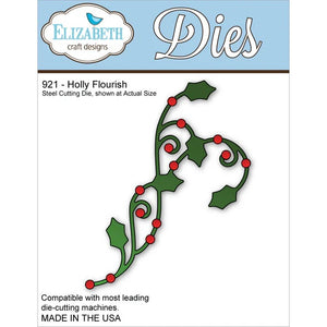 Elizabeth Craft Designs Dies Holly Flourish (921)