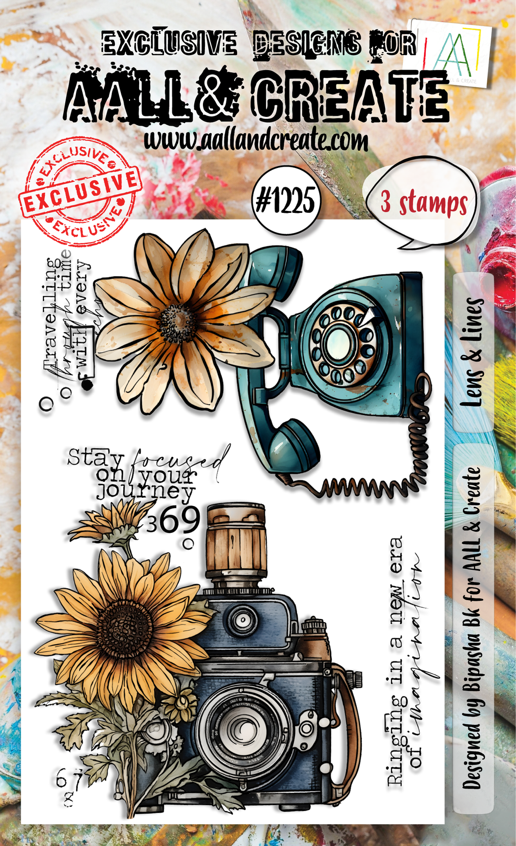 AALL & CREATE A6 Clear Stamp Lens & Lines #1225