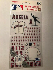 EK Success Major League Baseball Sticker Sheet Los Angeles Angels