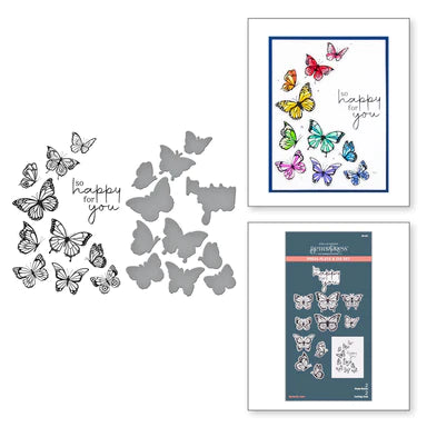 Spellbinders Paper Arts Betterpress Plate & Die Set Butterfly Swirl (BP-031)