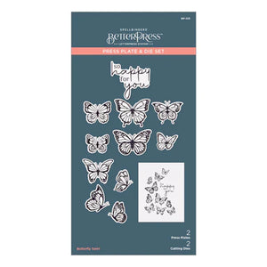 Spellbinders Paper Arts Betterpress Plate & Die Set Butterfly Swirl (BP-031)