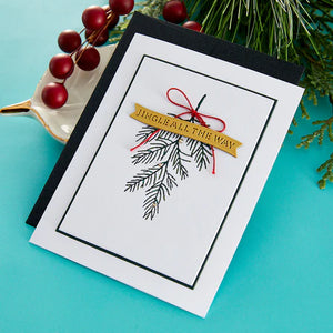 Seasons Greetings Evergreens Press Plate & Die Set BetterPress - Spellbinders - BetterPress