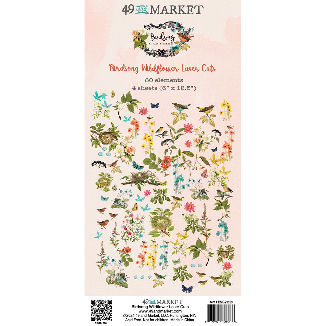 49 & Market Birdsong Laser Cut Wildflowers (BSK-29529)